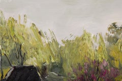 Landscape Original Oil On Canvas "Beautiful Garden"