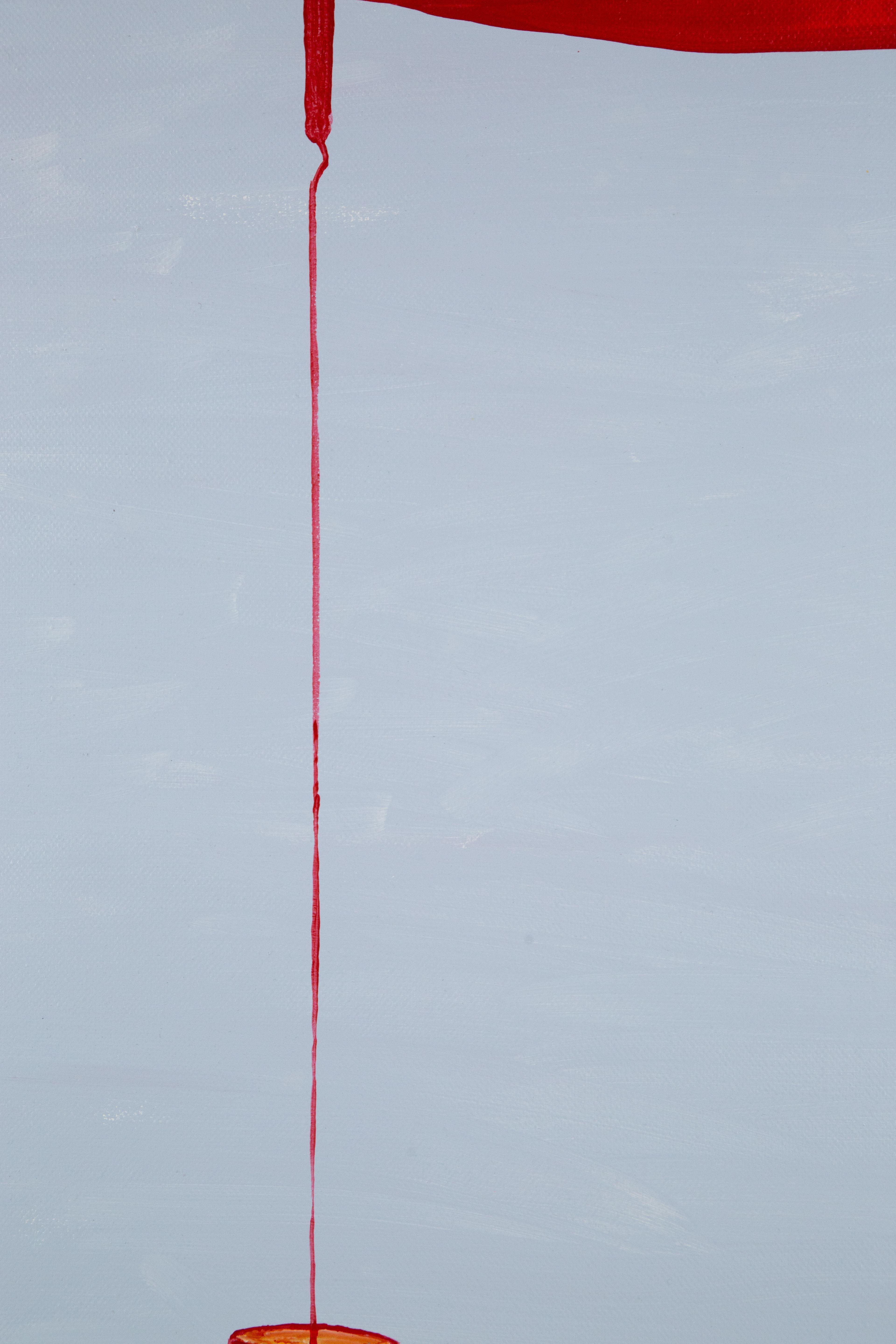 Landschaft, Original, Ölgemälde auf Leinwand, „Bucket With Dripping Red“ (Surrealismus), Painting, von Unknown