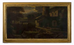 Landscape - Original Oil Painting - 17th Century