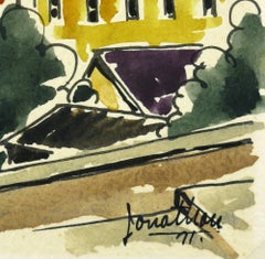 Landscape Watercolor -  Le Château Frontenac - Quebec