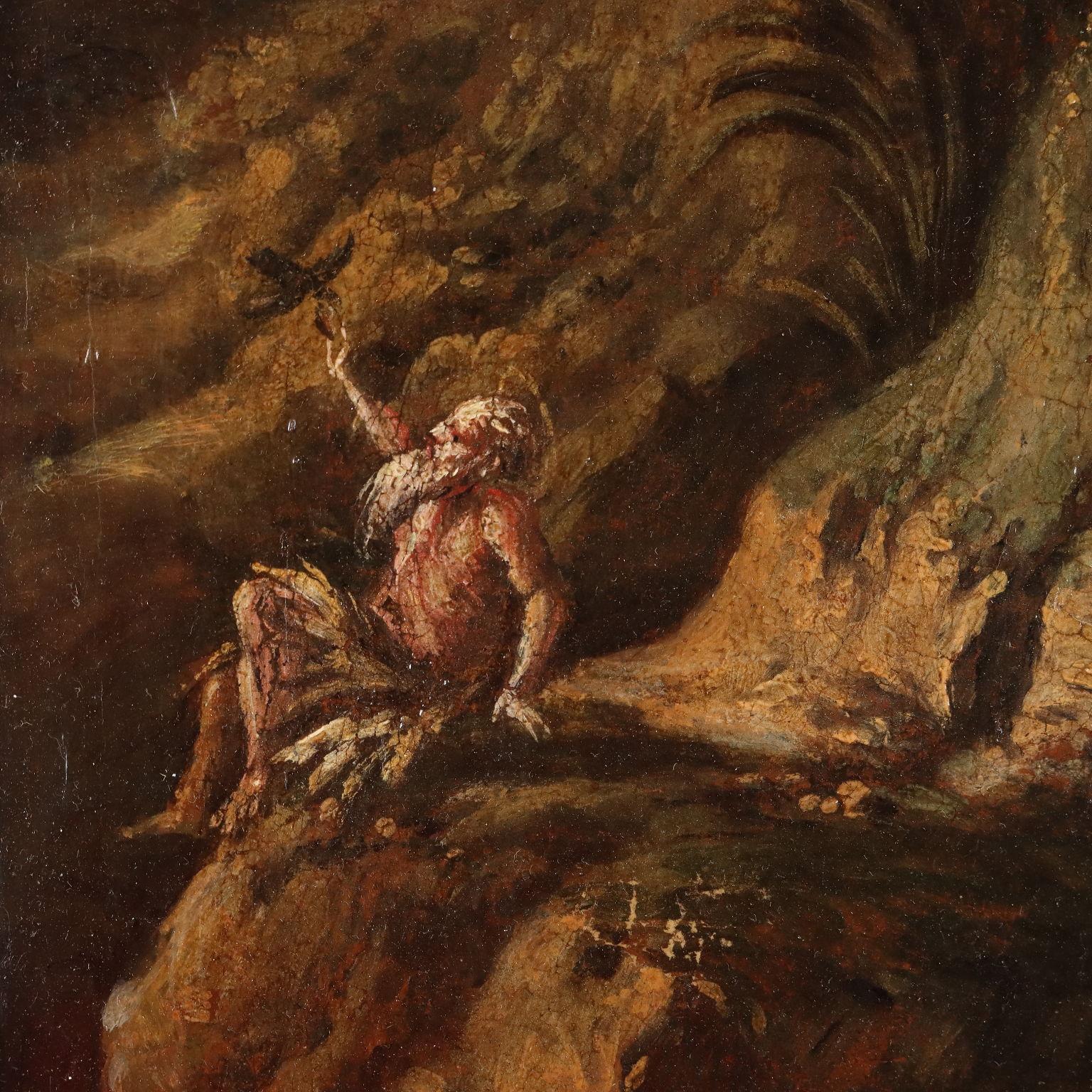 Paesaggio con figure di santi, Sant'Antonio Abate e San Paolo l'Eremita 1