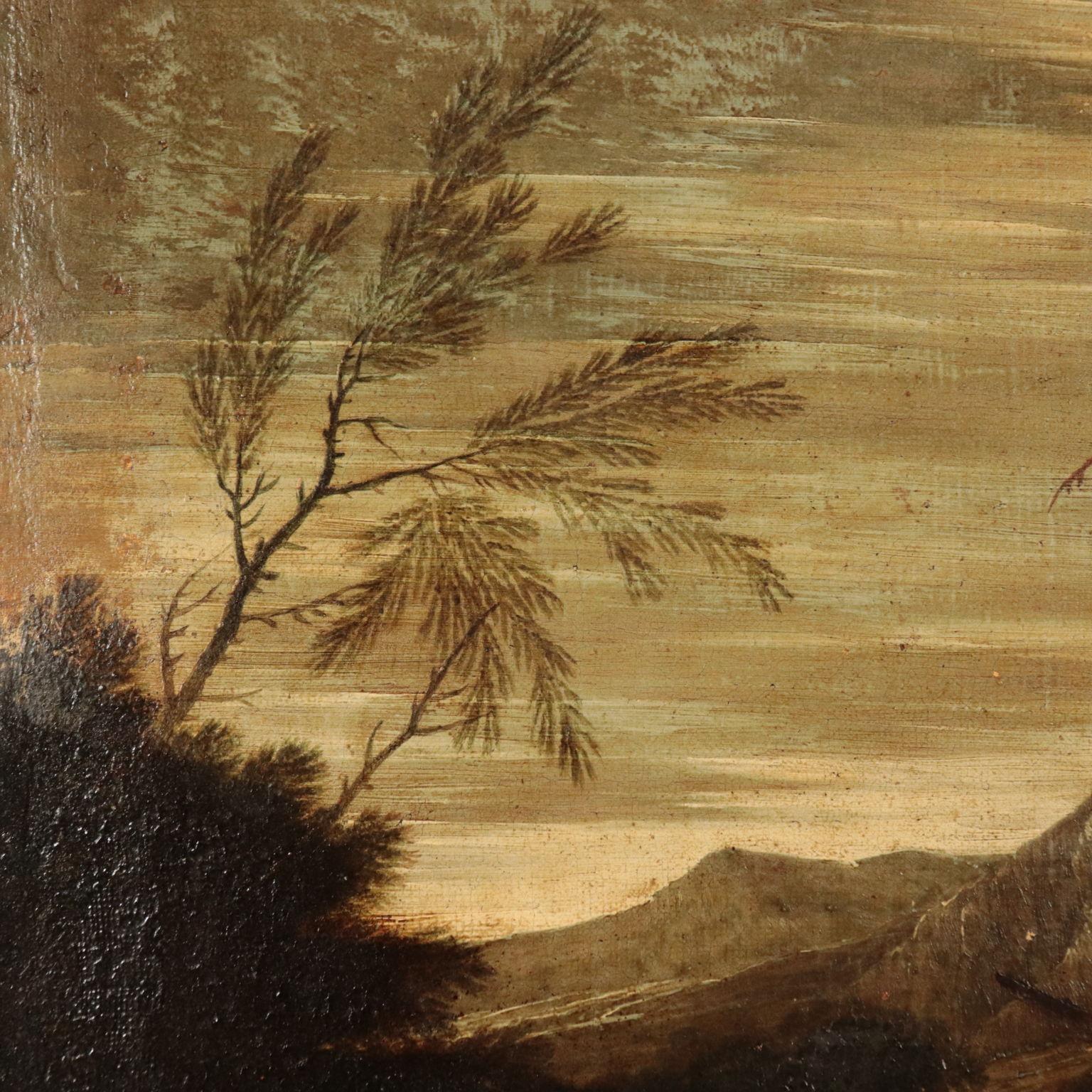 Landscape with Figures, Oil on Canvas, Italian School 17th Century 2