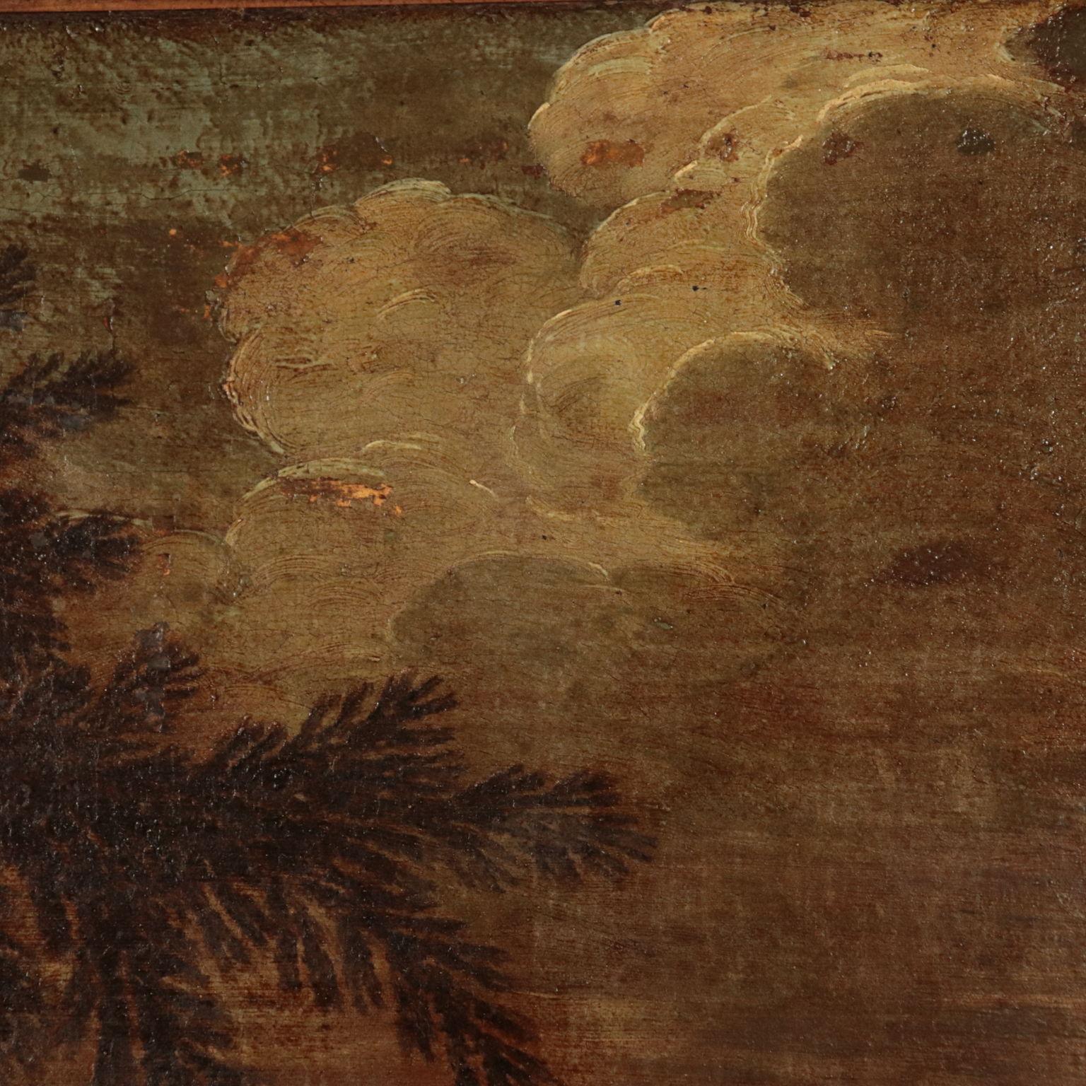 Landscape with Figures, Oil on Canvas, Italian School 17th Century 3