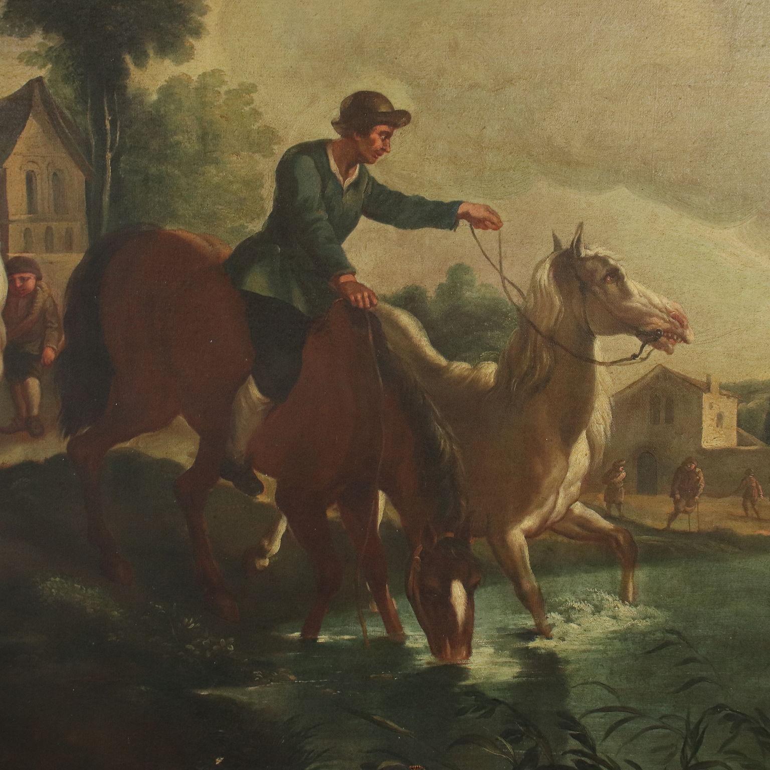 Landscape With Horses Resting For Sale 3