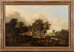 Paisaje con arroyo - Óleo sobre lienzo - Siglo XVIII