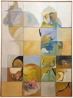 Abstracto grande de los 60, Modernista de Chicago, Óleo sobre lienzo