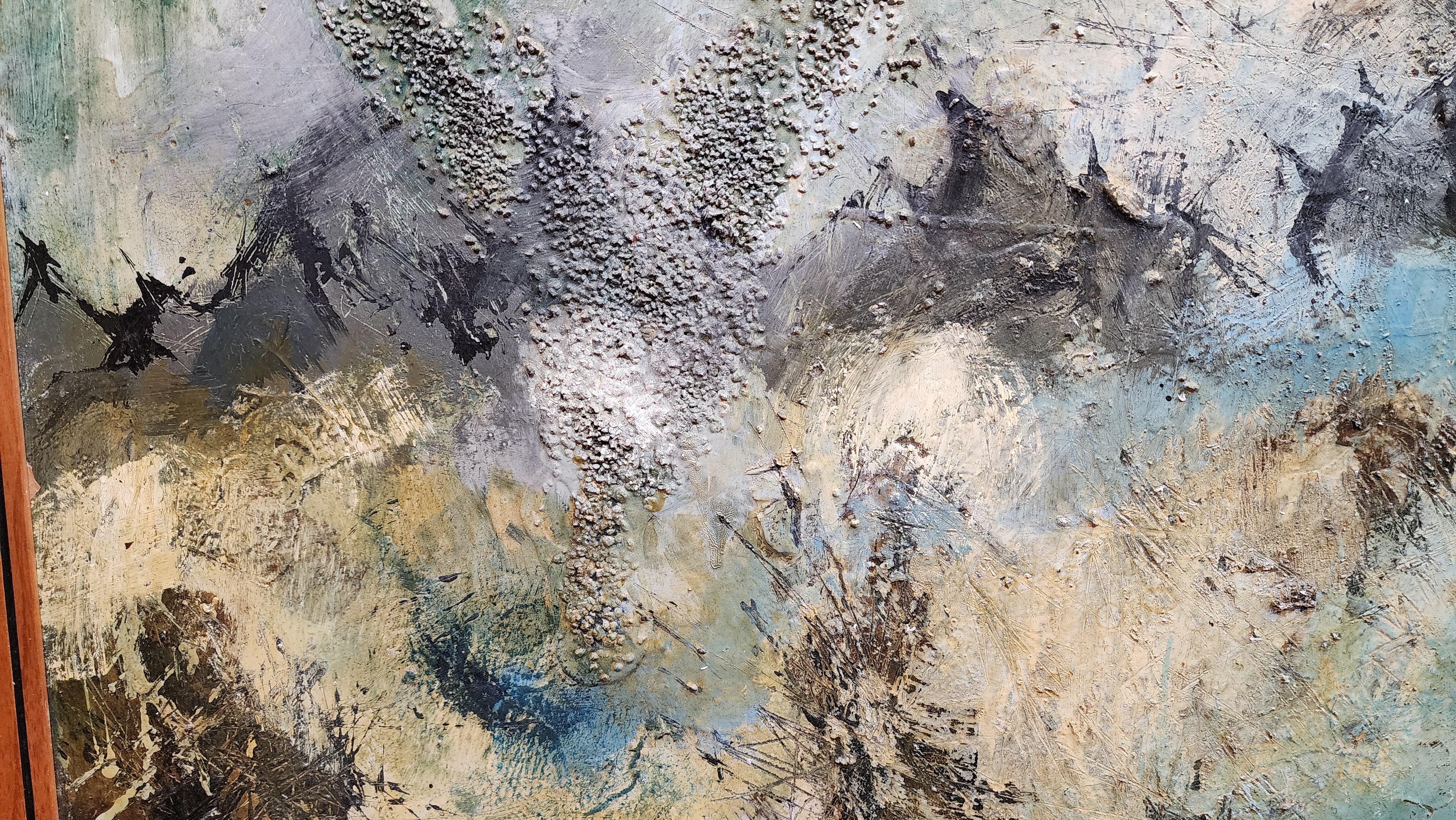 Large 1960s Abstract Oil Painting For Sale 1
