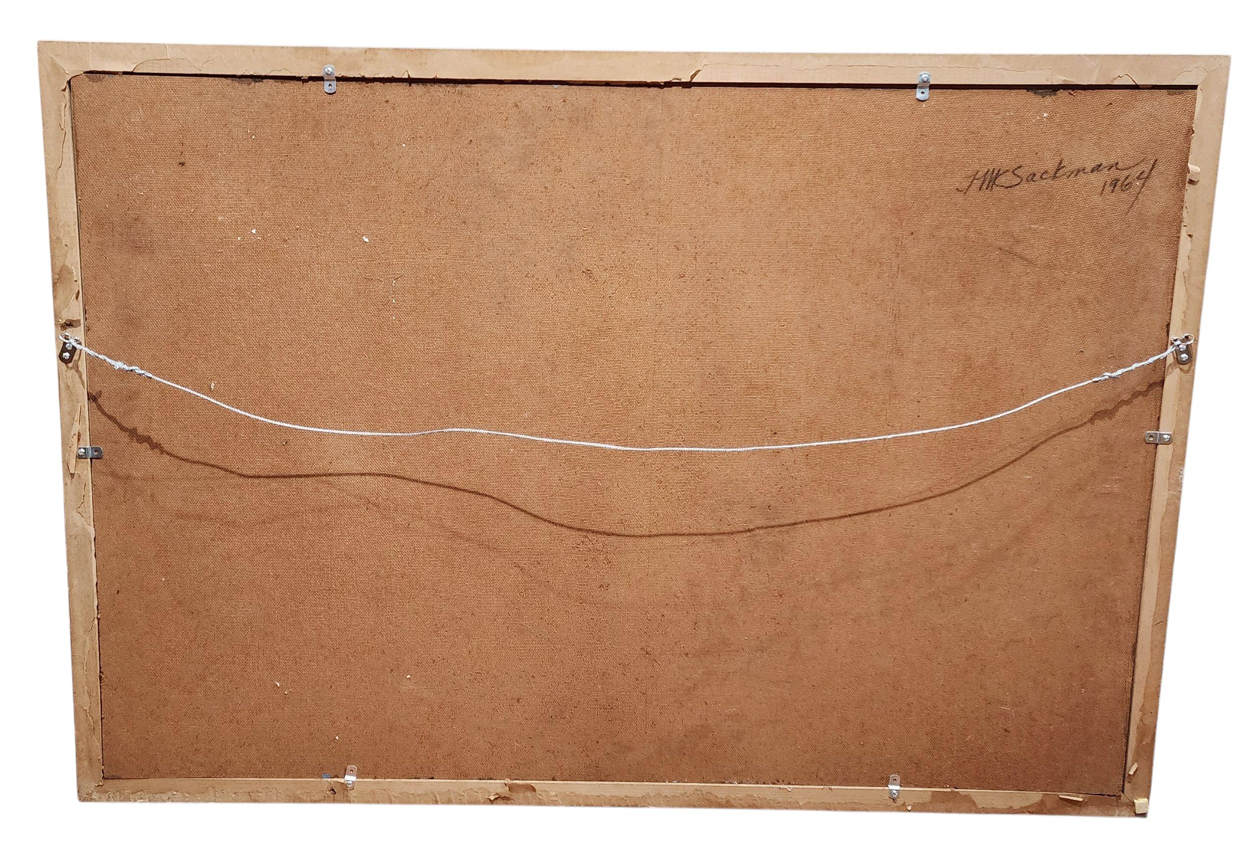 Large 1960s Abstract Oil Painting For Sale 3