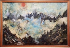 Large 1960s Abstract Oil Painting