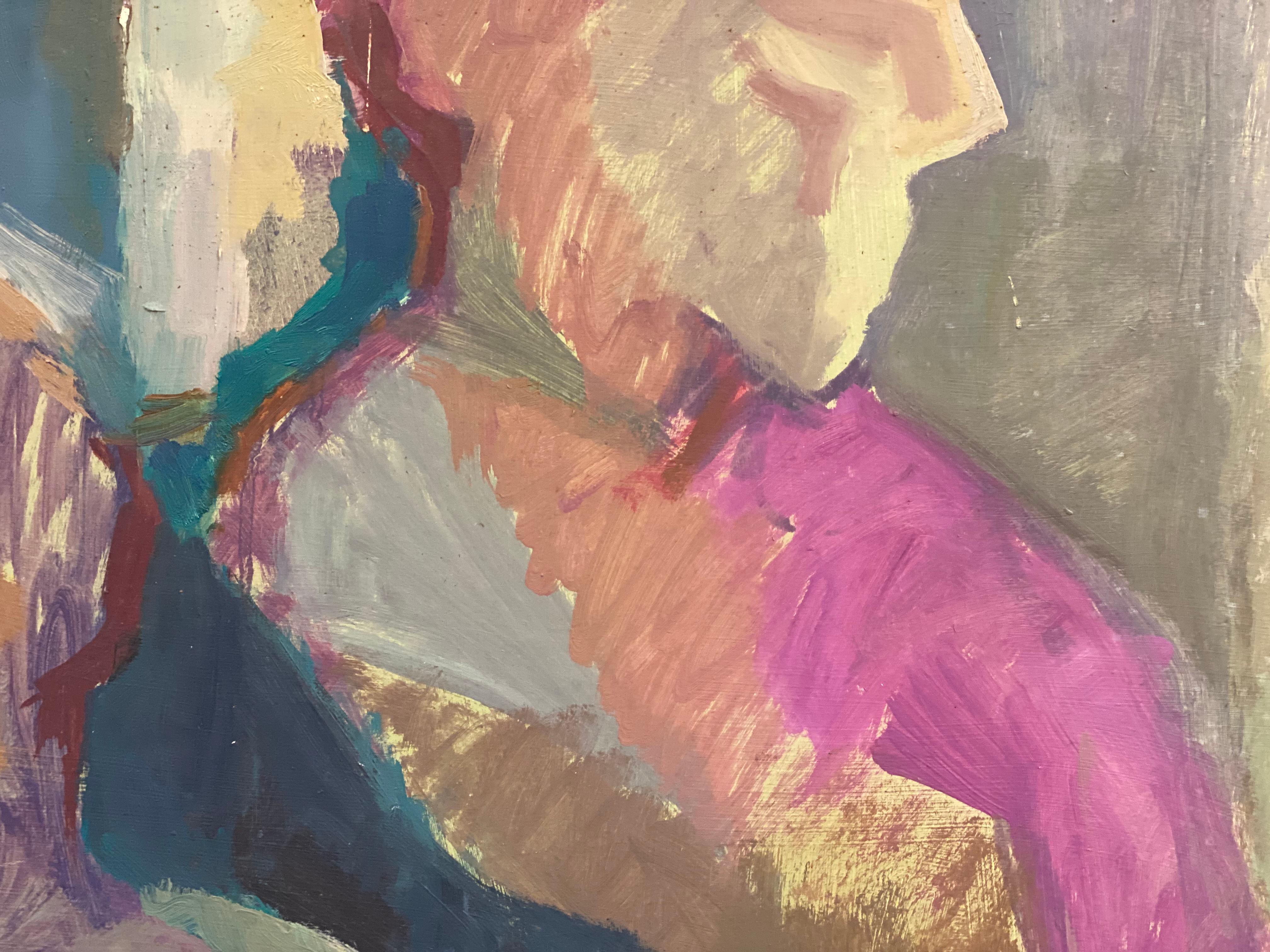 Artist: Beryl Darton (British circa 1960's).

Period: mid 20th century/ 1960's.

Medium: oil painting on board, unframed.

Size: 18 x 24 inches.

Condition: overall very good, a very few light scuffs to the surface but nothing really detrimental to