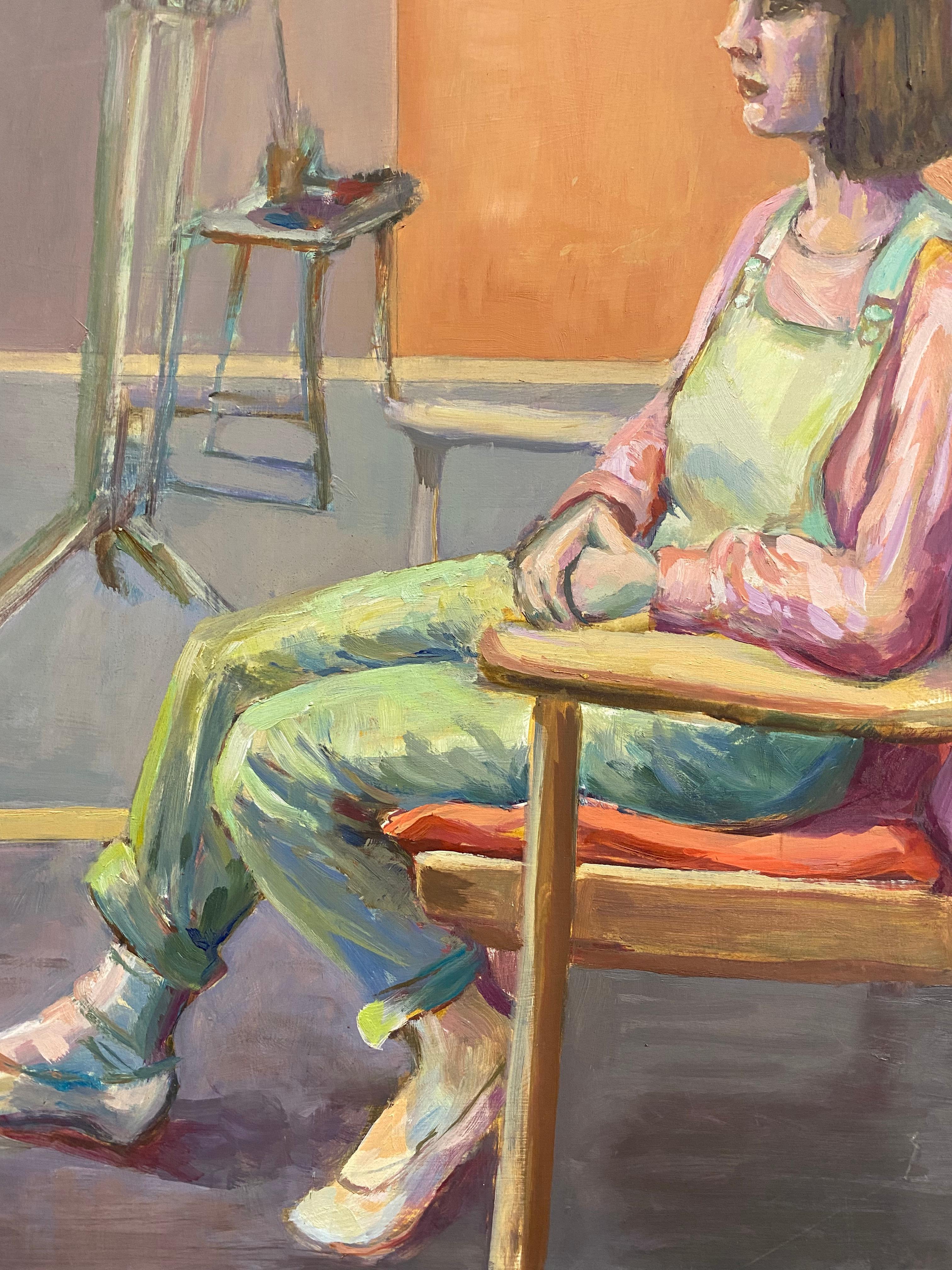 Artist: Beryl Darton (British circa 1960's)

Period: mid 20th century/ 1960's

Medium: oil painting on board, unframed

Size: 24 x 20 inches

Condition: overall very good, a very few light scuffs to the surface but nothing really detrimental to the
