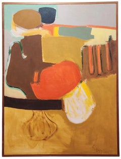 Large, 1970s, Vintage Abstract Expressionist, New York School, Colorful