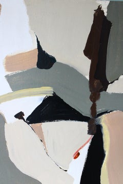 Abstract Oil Painting, Large Oil on Canvas, Signed Artwork from the 1980's