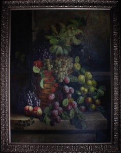 Large 20th Century Oil - Basket of Fruit