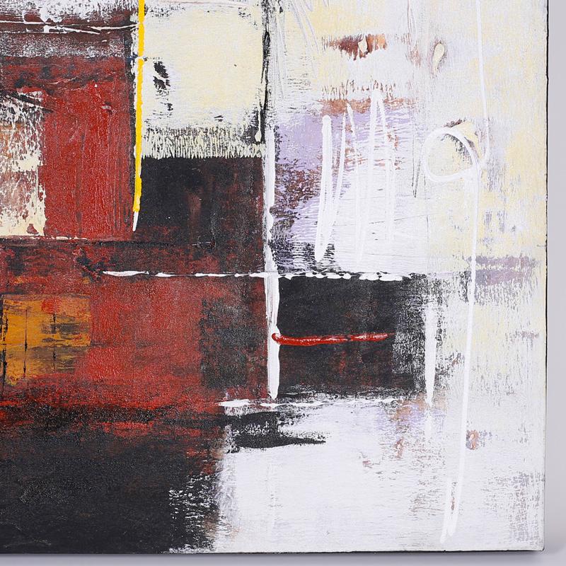 Large Abstract Oil Painting on Canvas For Sale 1