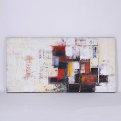 Pittura ad olio astratta di grandi dimensioni su tela