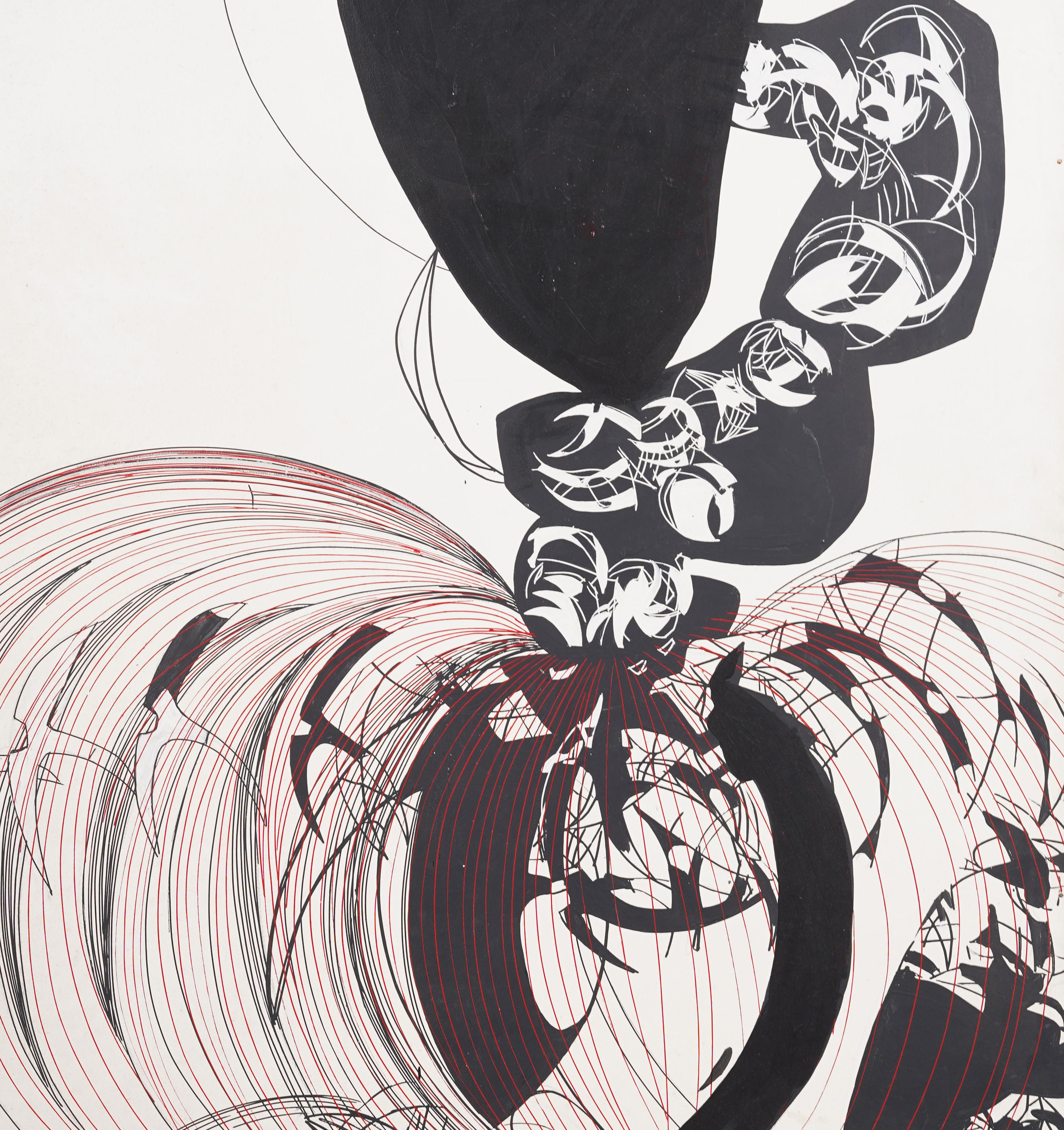 Gran cuadro al óleo enmarcado del Modernismo Abstracto Expresionista Americano Antiguo en venta 2