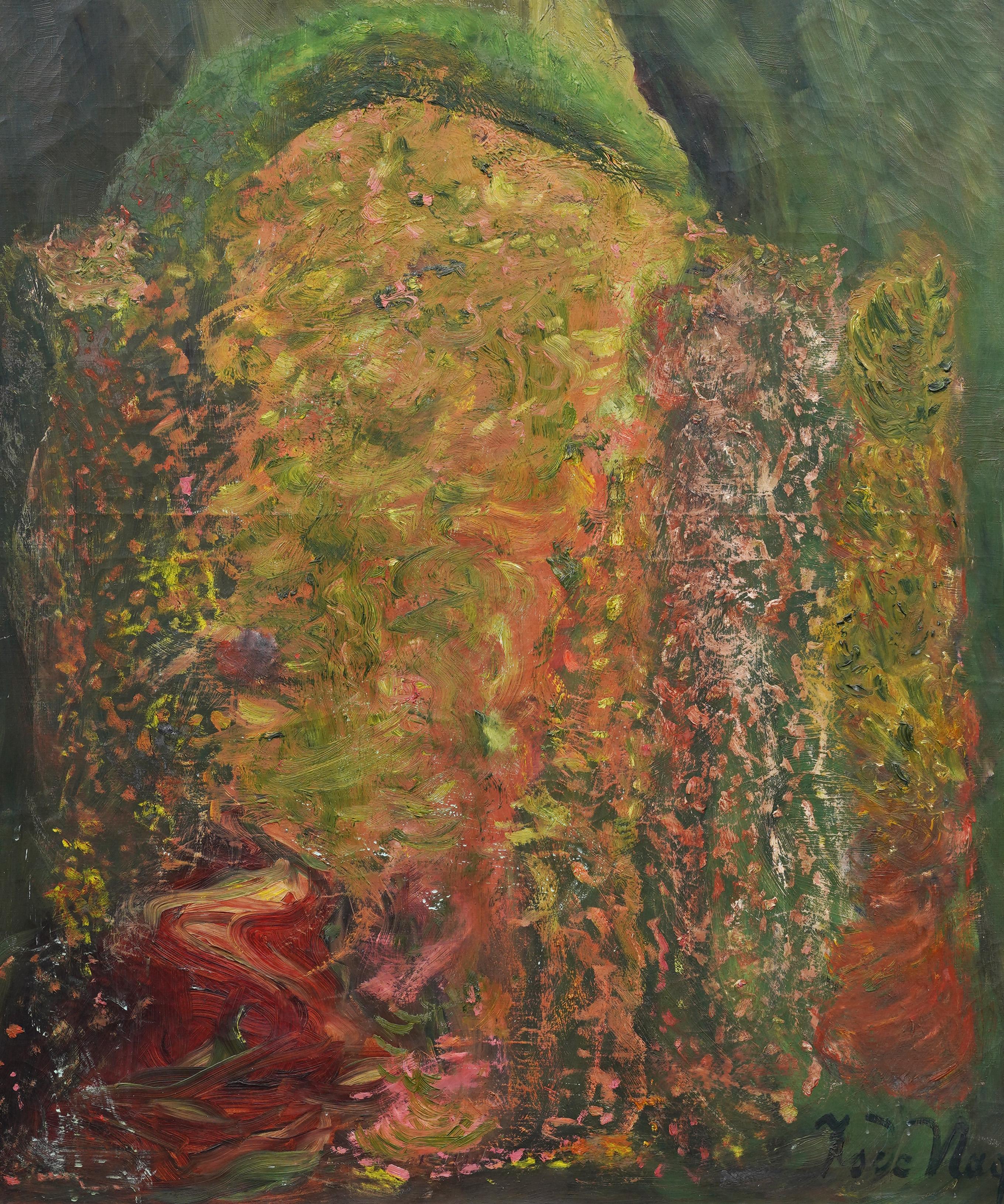 Impresionante pintura al óleo de una escena interior abstracta de principios del modernismo americano.  Enmarcado.  Óleo sobre lienzo.  Firmado.  Gran color y fuerte empaste.  ¡Sin duda, un cuadro que llama la atención!  Listo para colgar.