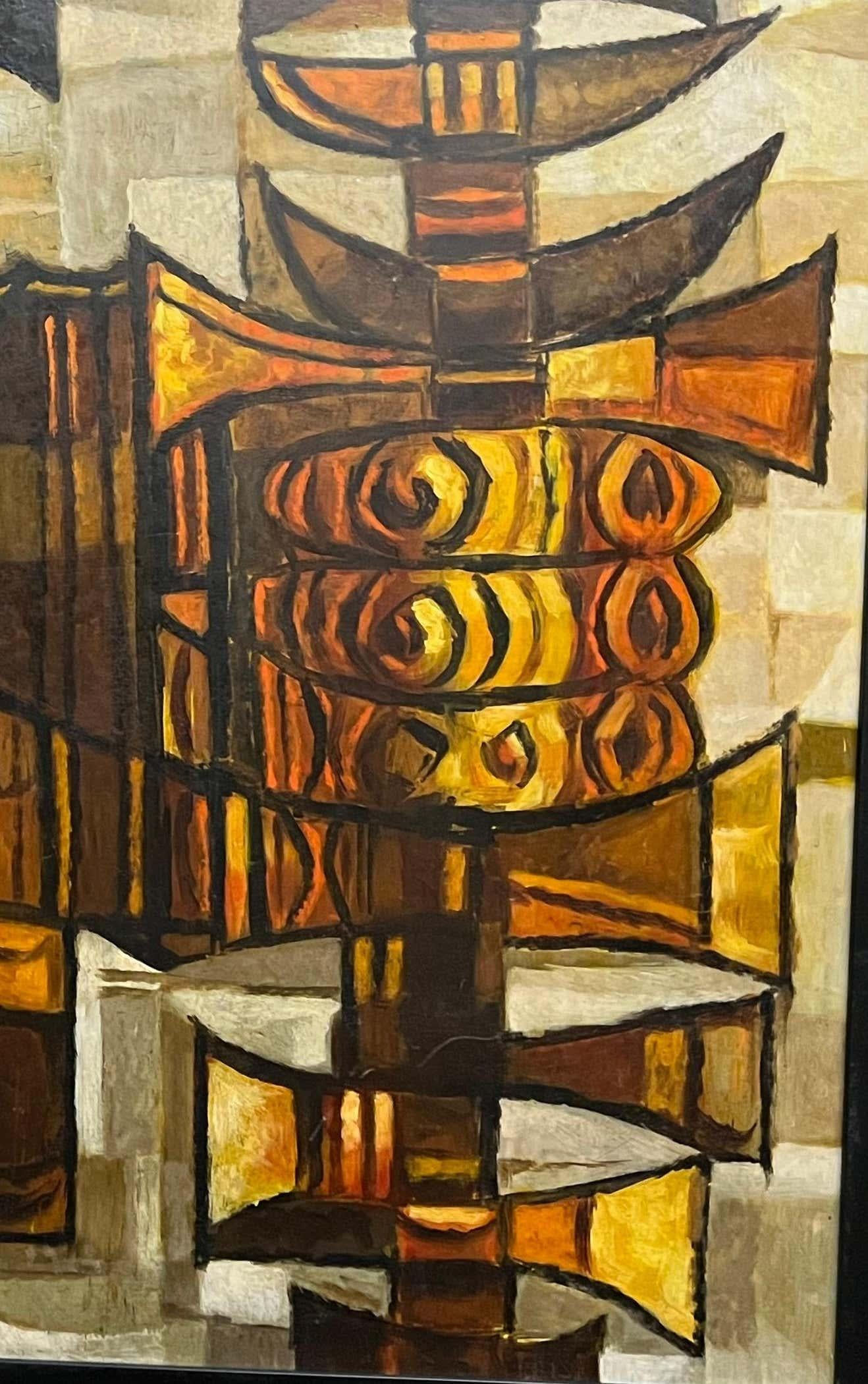 Large Enigmatic Abstract Oil Painting 1