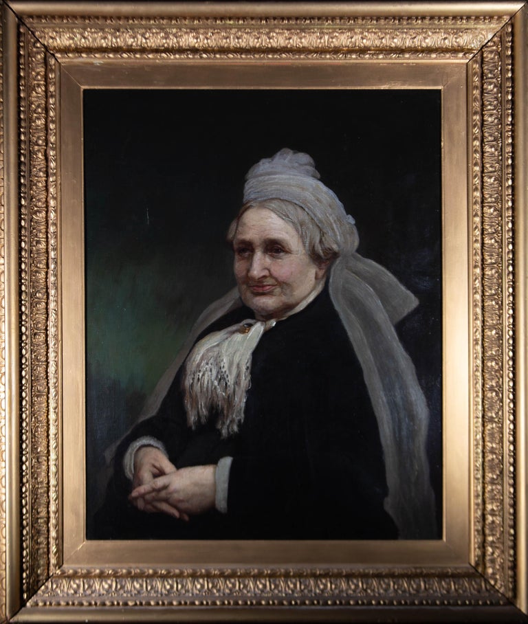 Unknown Portrait Painting - Large, Fine Late 19th Century Oil - The Dowager