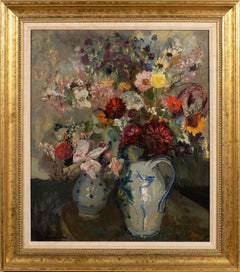 Large Finely Painted American Impressionist Still Life Signed Framed Painting