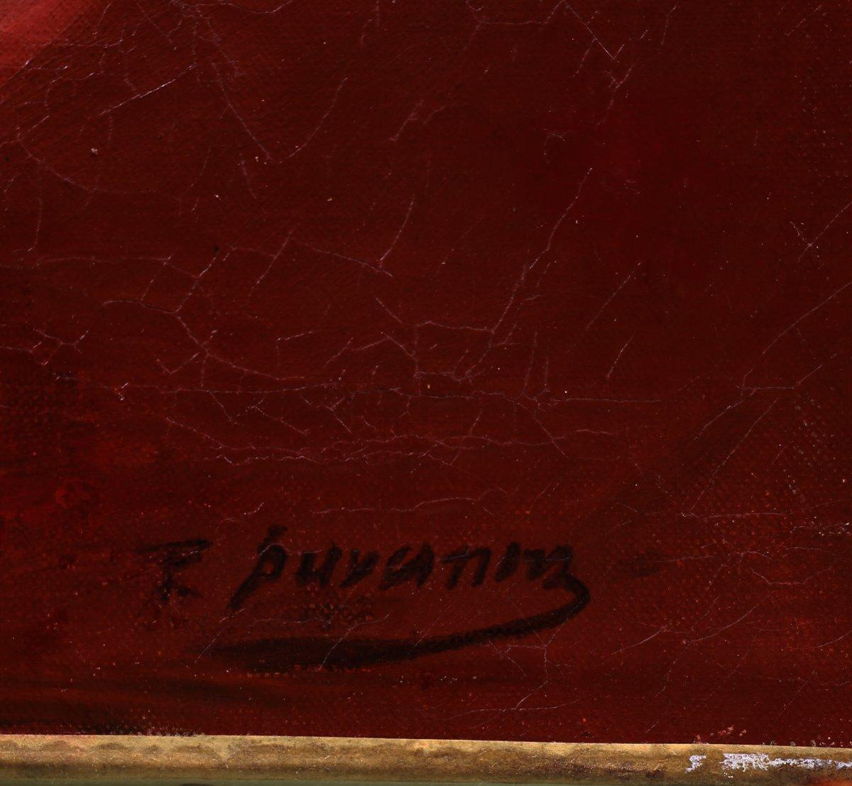 Gran óleo francés sobre lienzo, retrato de un mosquetero siglo XIX - Portrait Painting Oro de Unknown
