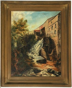 Large Gilt Framed 19th Century Oil - Lynway Mill