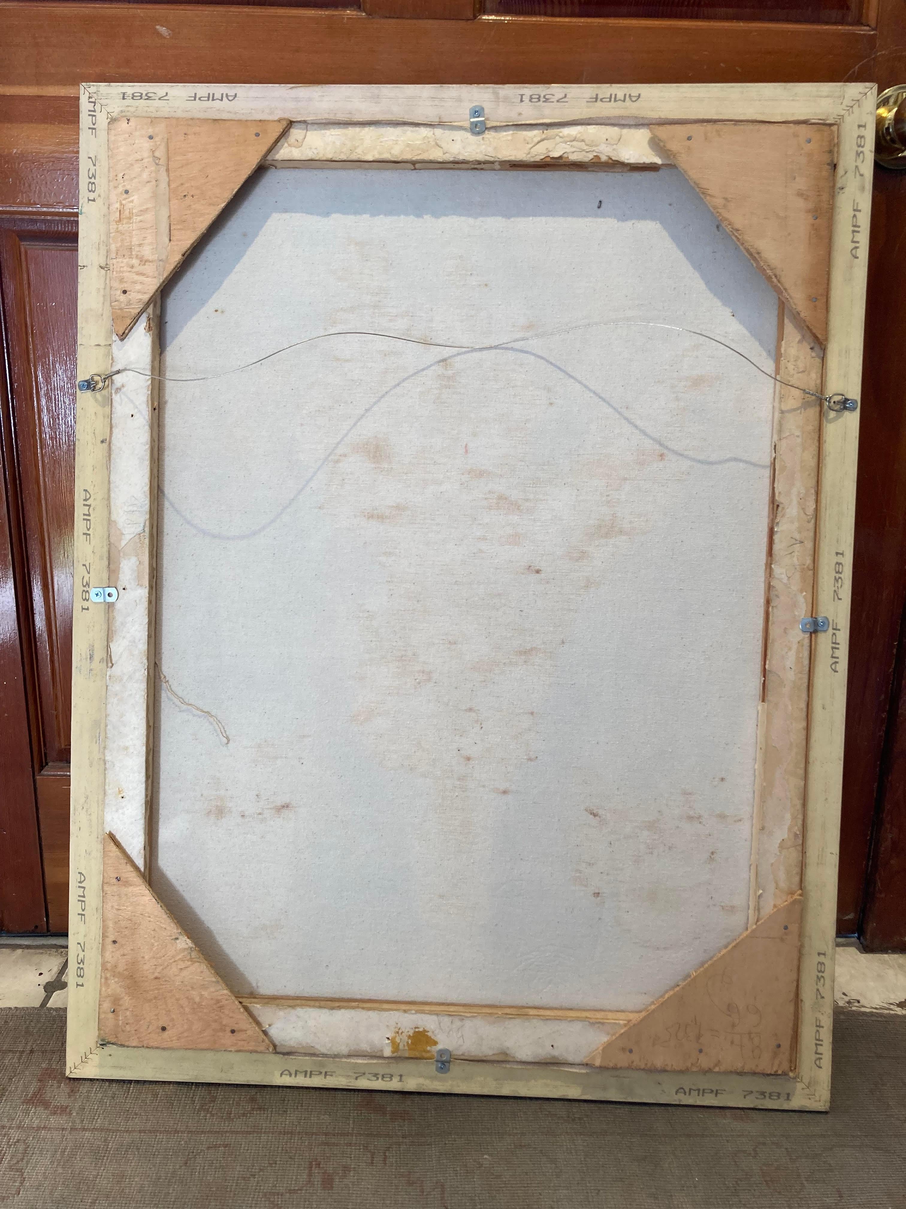 Lamentablemente, cuando apareció en nuestro inventario habíamos perdido el nombre del artista, pero estamos casi seguros de que es de cuando comprábamos arte a un intermediario de Ucrania. Está fechada en 2009 y lleva las iniciales del artista en la