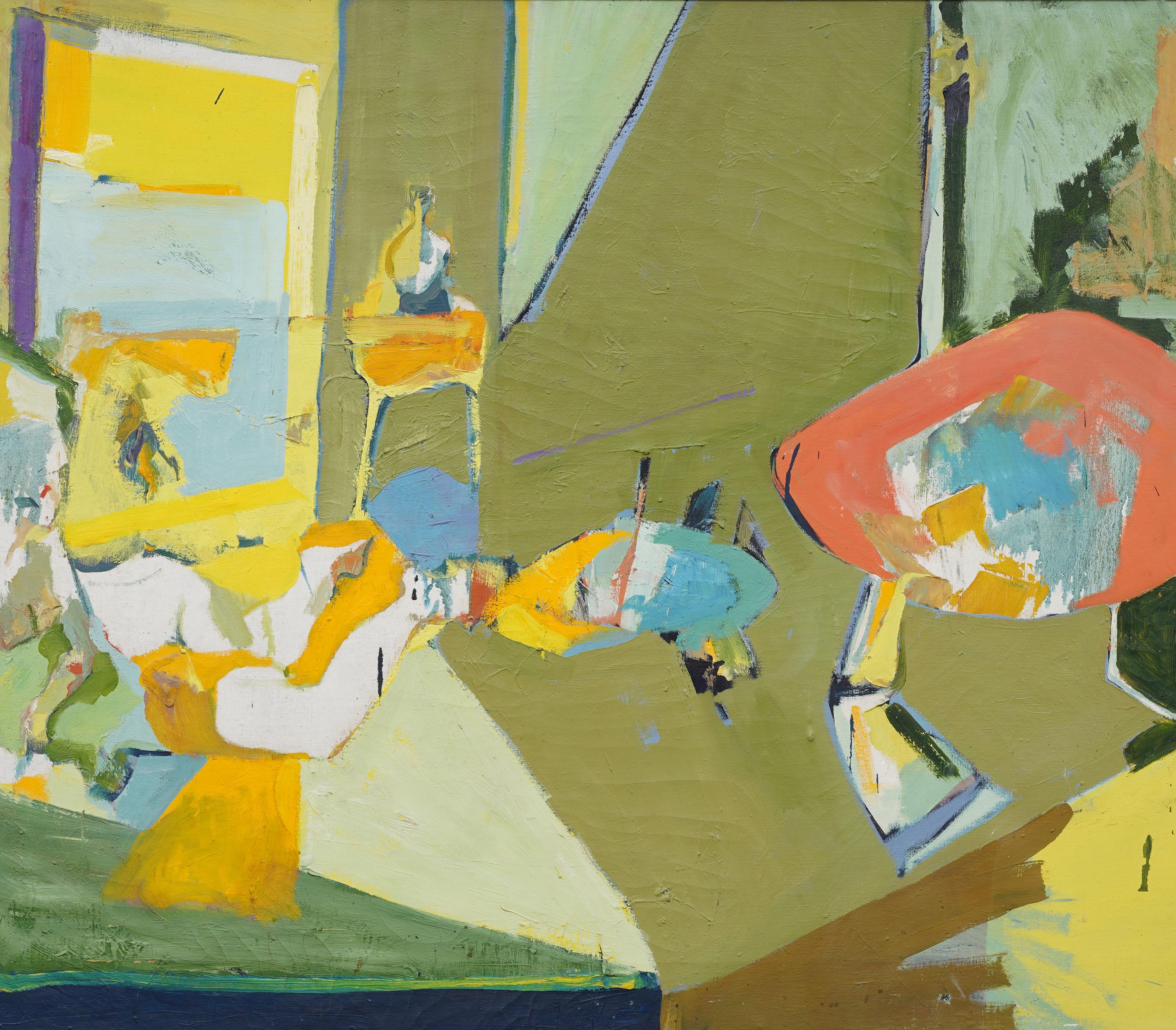 Large Impressive American Abstract Expressionist Modern Interior Oil Painting For Sale 2