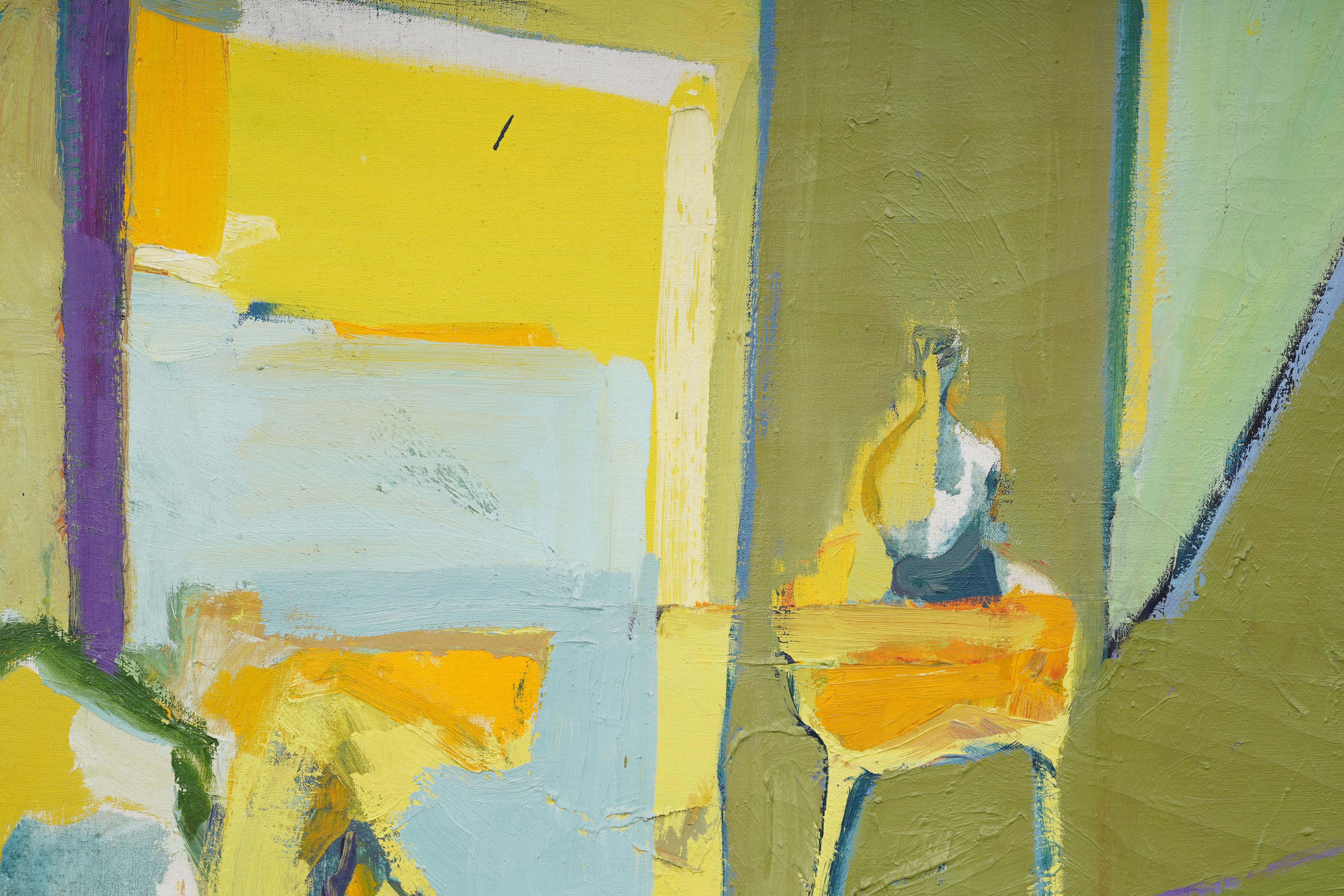 Large Impressive American Abstract Expressionist Modern Interior Oil Painting For Sale 5