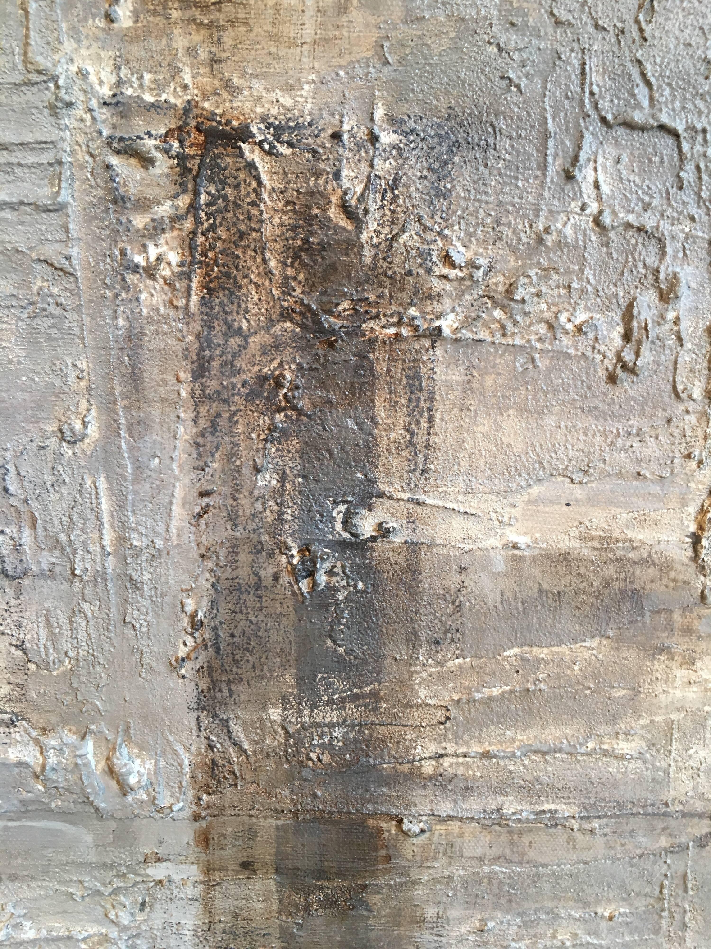 Pittura ad olio astratta neutra di grandi dimensioni, firmata
Dell'artista britannico M.Longhorn, 21° secolo
Firmato dall'artista nell'angolo in alto a sinistra.
Pittura a olio su tela, senza cornice
Dimensioni della tela: 30 x 30