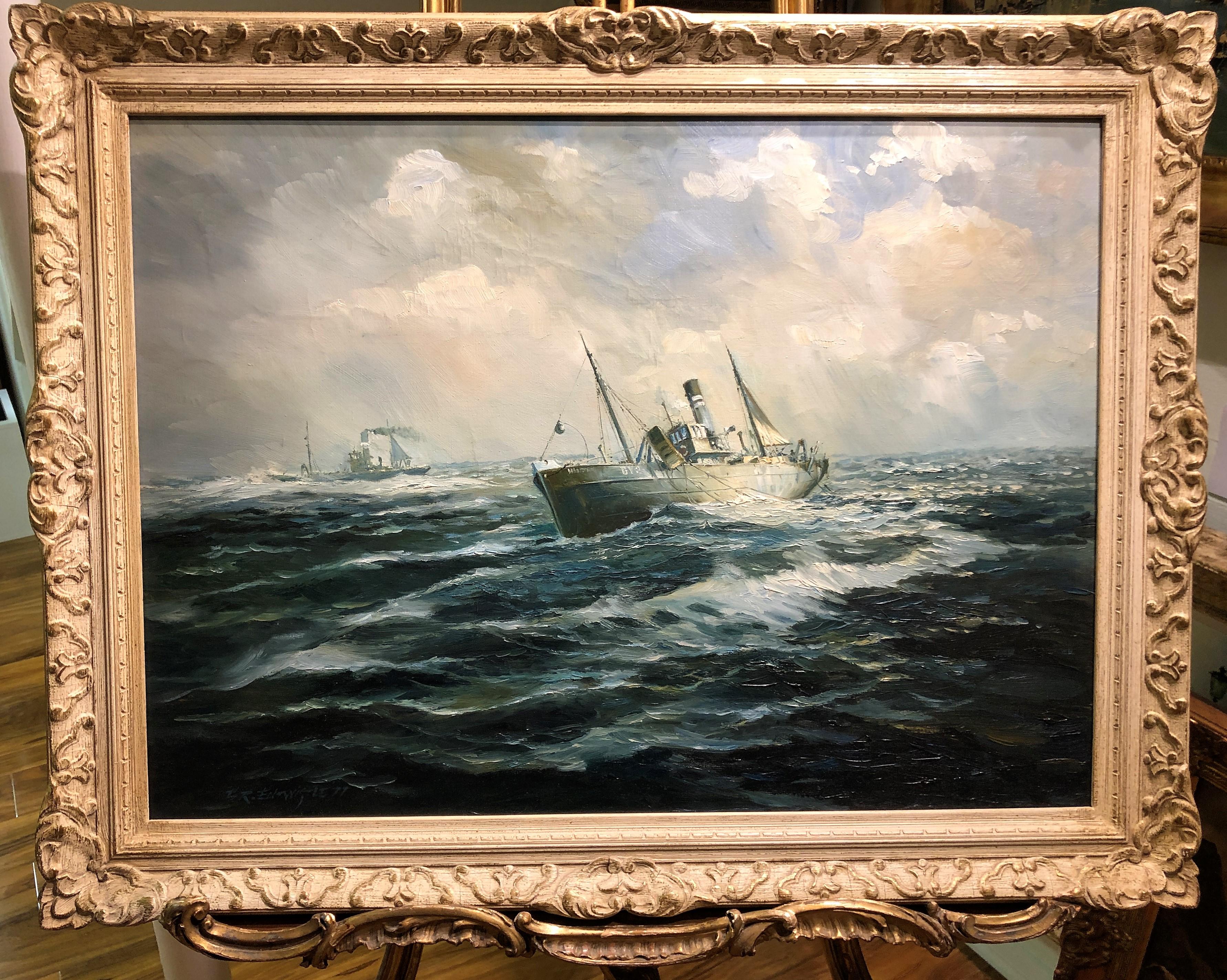  LARGE OIL PAINTING By B . R . ENTWISTLE 20th Century ( OLD MASTER STYLE)  For Sale 4