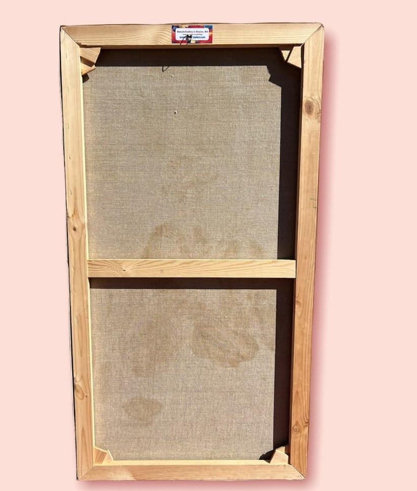 Große Original-Ölgemälde auf Leinwand zeitgenössische Kunst junge Frau mit einer Gitarre im Angebot 4