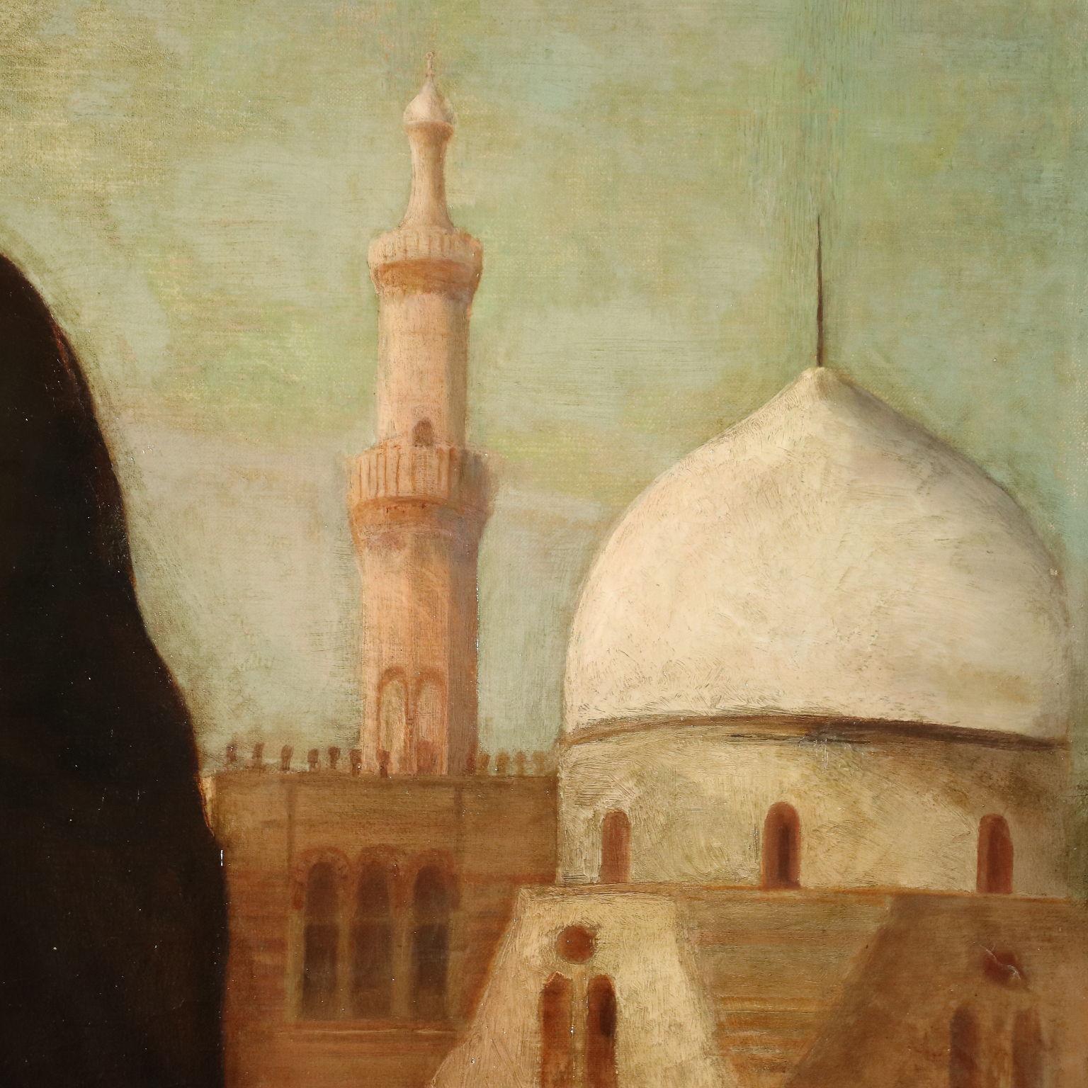 Large Painting Orientalist Subject Oil On Canvas Late '800 5