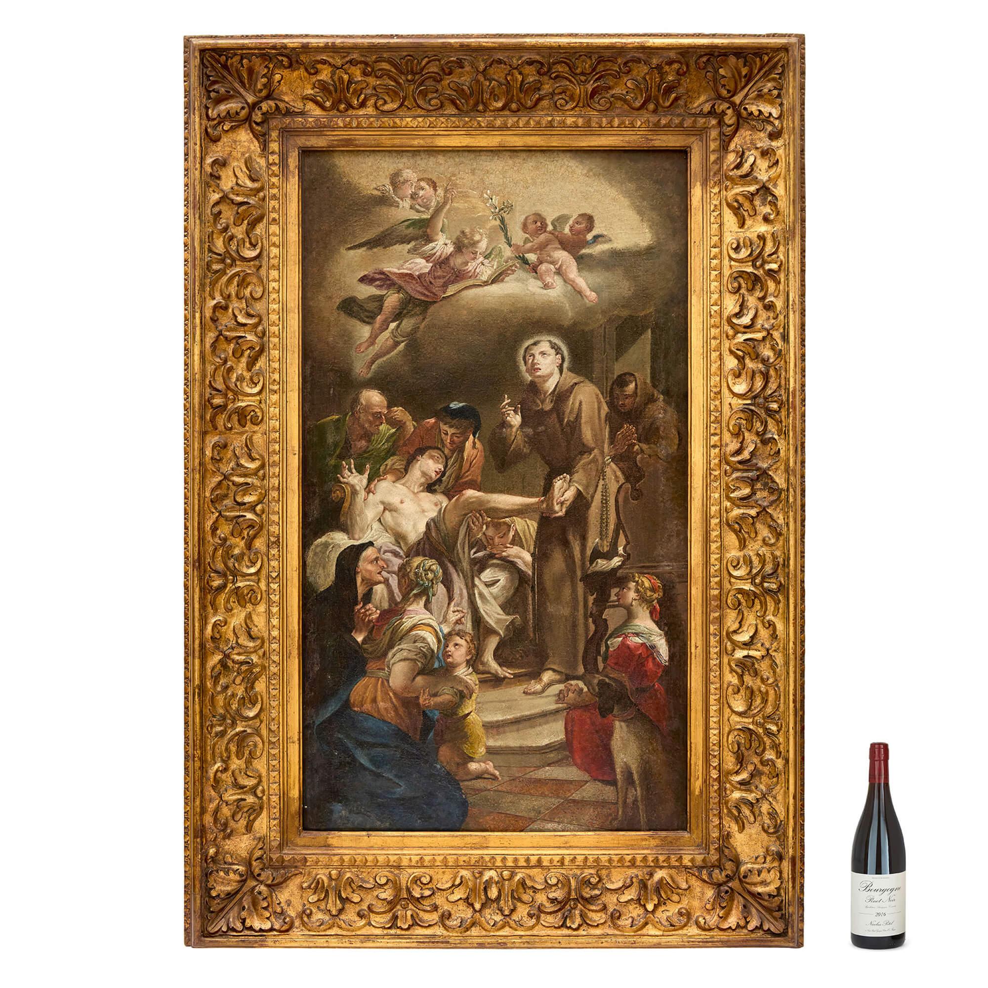 Large Pair Oil Canvas Italian Venetian Religious Scenes After Paolo Veronese im Angebot 9