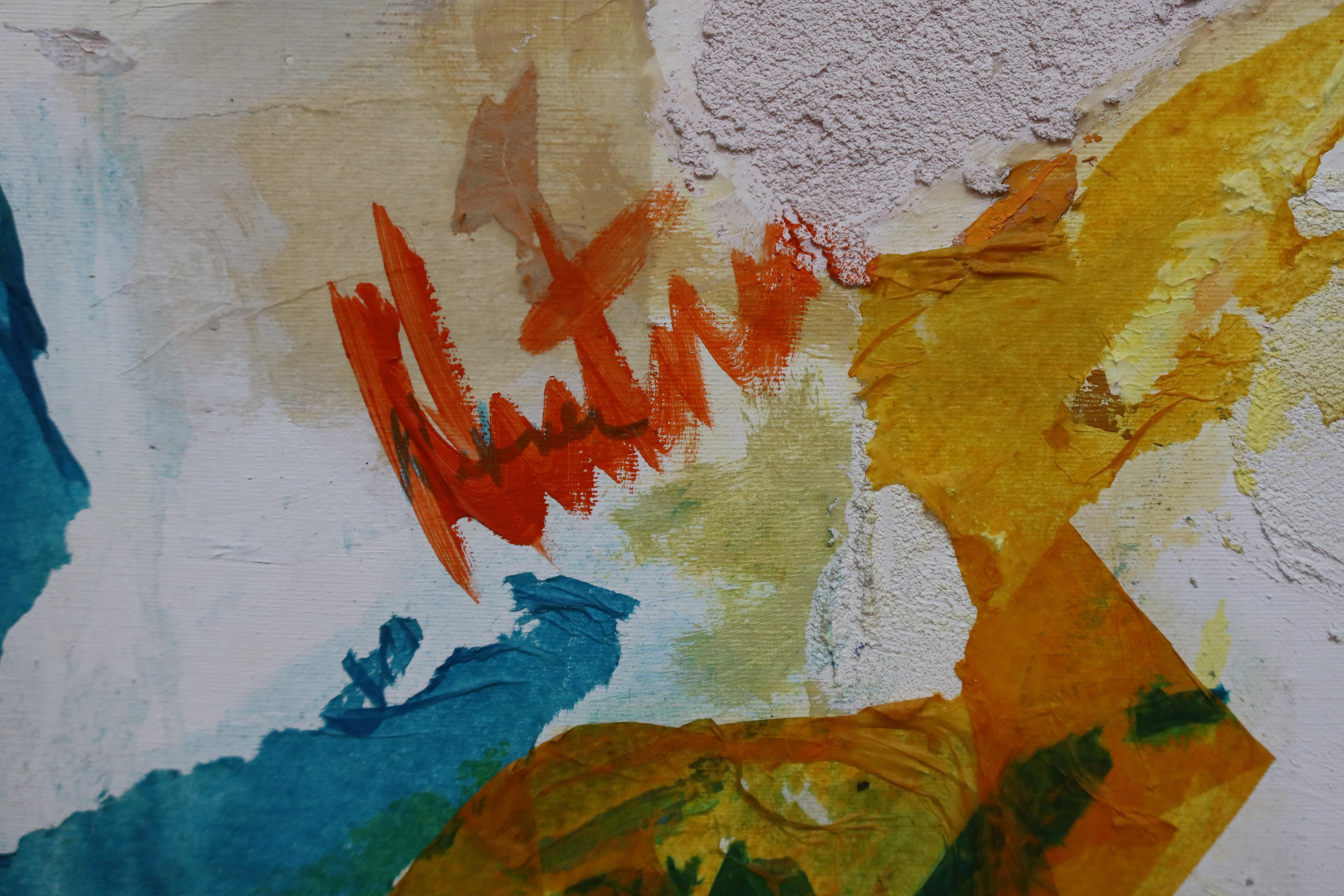 Pittura ad olio antica di grandi dimensioni firmata dall'Espressionista Astratto Americano in vendita 3