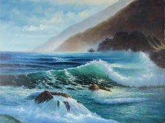 Large Scale Big Sur Seascape in Oil on Canvas