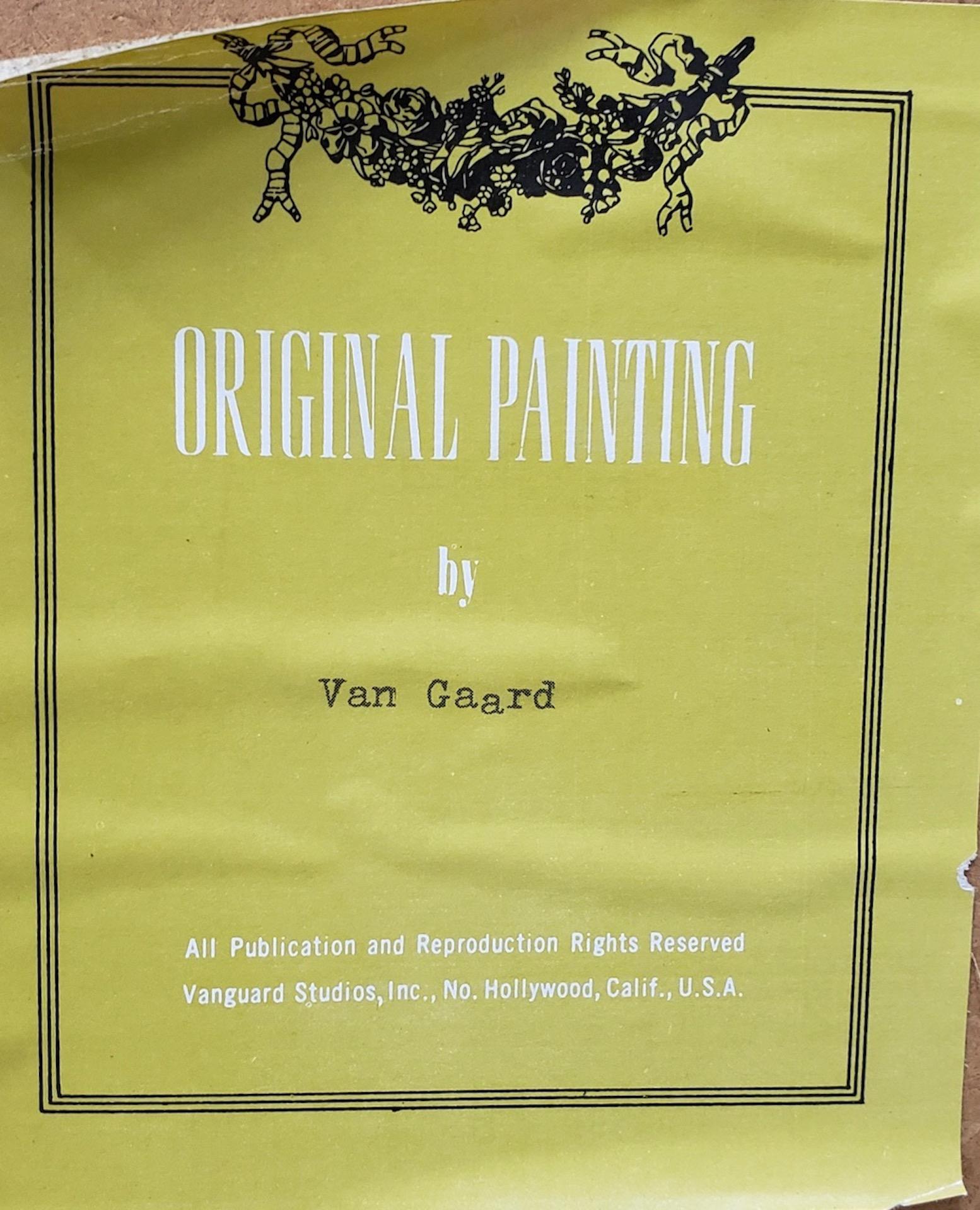 Peinture acrylique à grande échelle du milieu du 20e siècle de Vanguard Studios par Van Gaard en vente 6