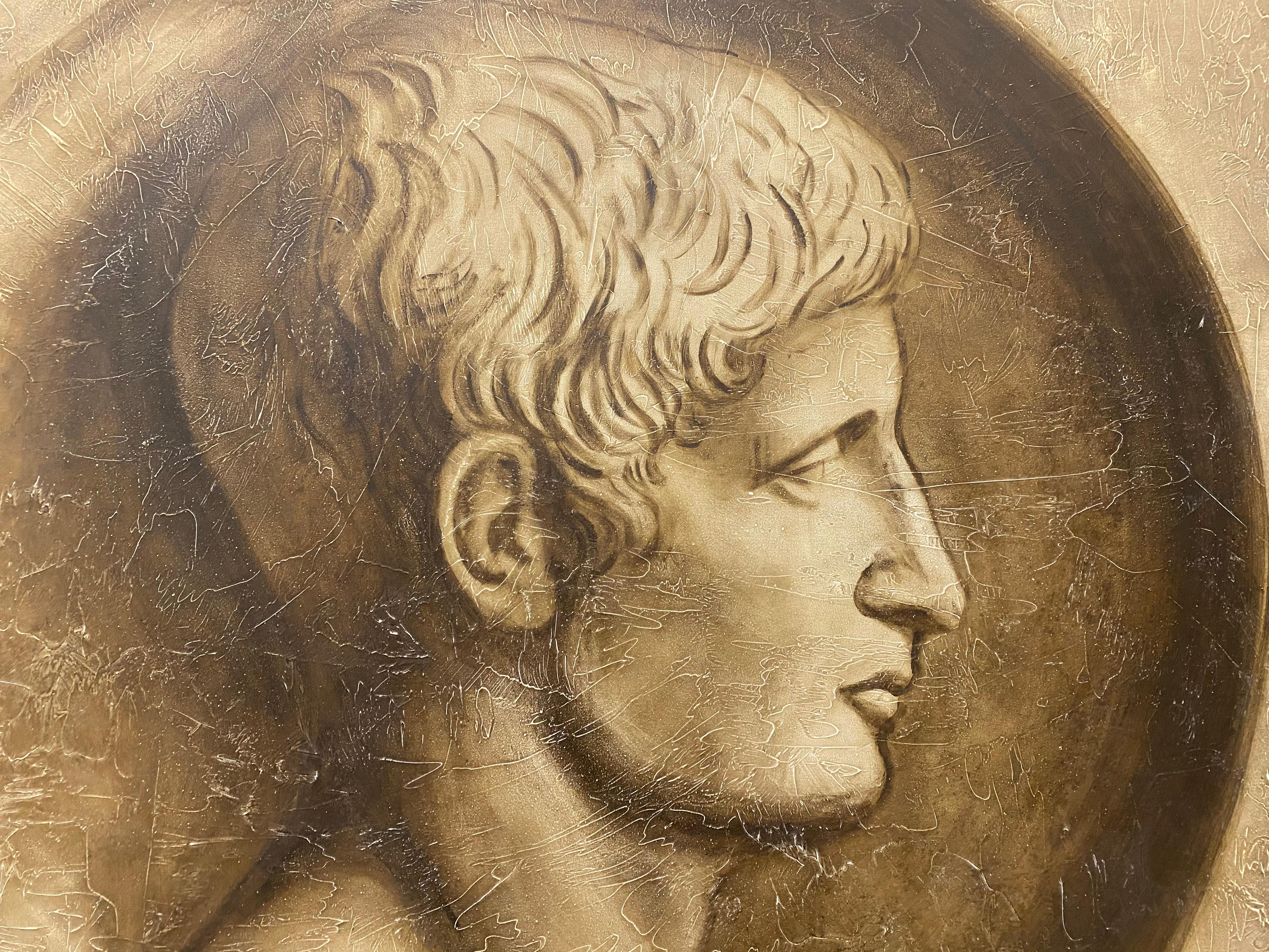 Large Scale Roman Oil Portrait by Tousignant c.1995 

Oil on canvas

Dimensions 48