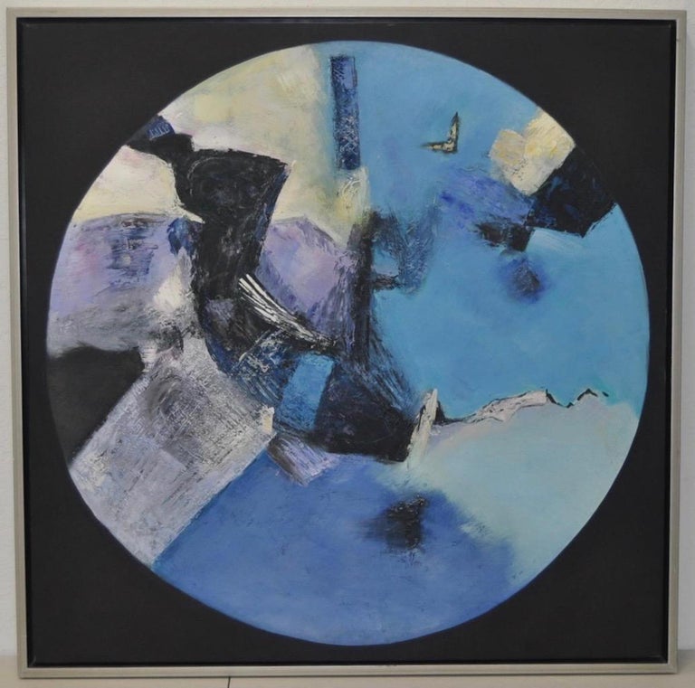 Unknown Large Scale Vintage Abstract Oil Painting C 1980s At 1stdibs