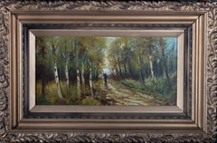 Lascelles - Signed and Framed Mid 20th Century Oil, In The Birch Wood