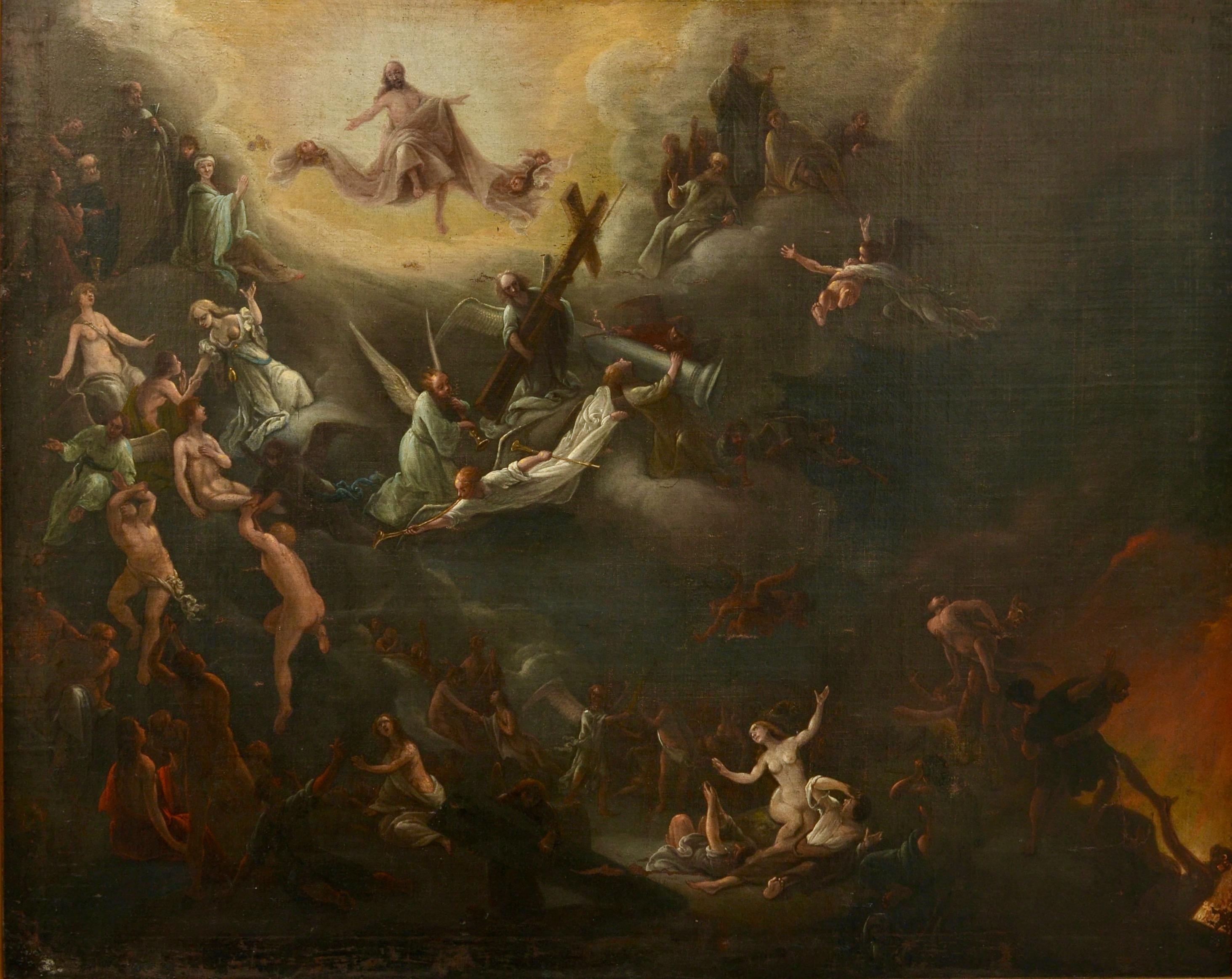 Giudizio Universale, XVII o XVIII secolo Seguace di Hieronymus Bosch - Painting Antichi maestri di Unknown