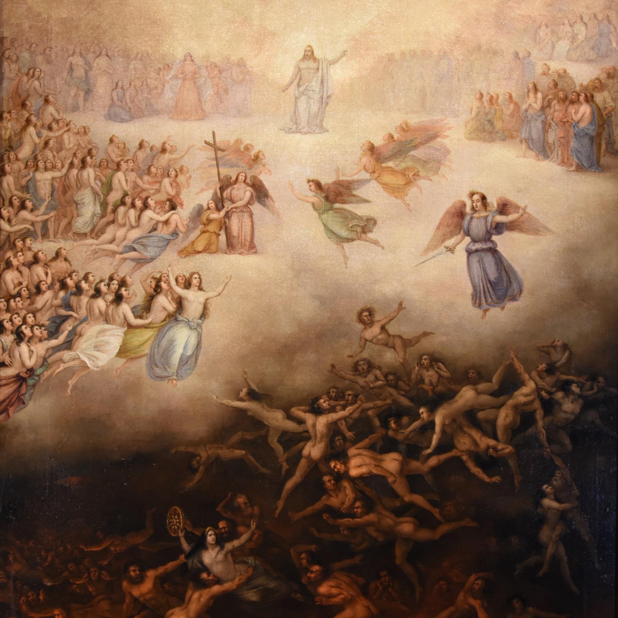 Unknown - Last Judgement Paint 18th Century Oil on canvas Roman School ...