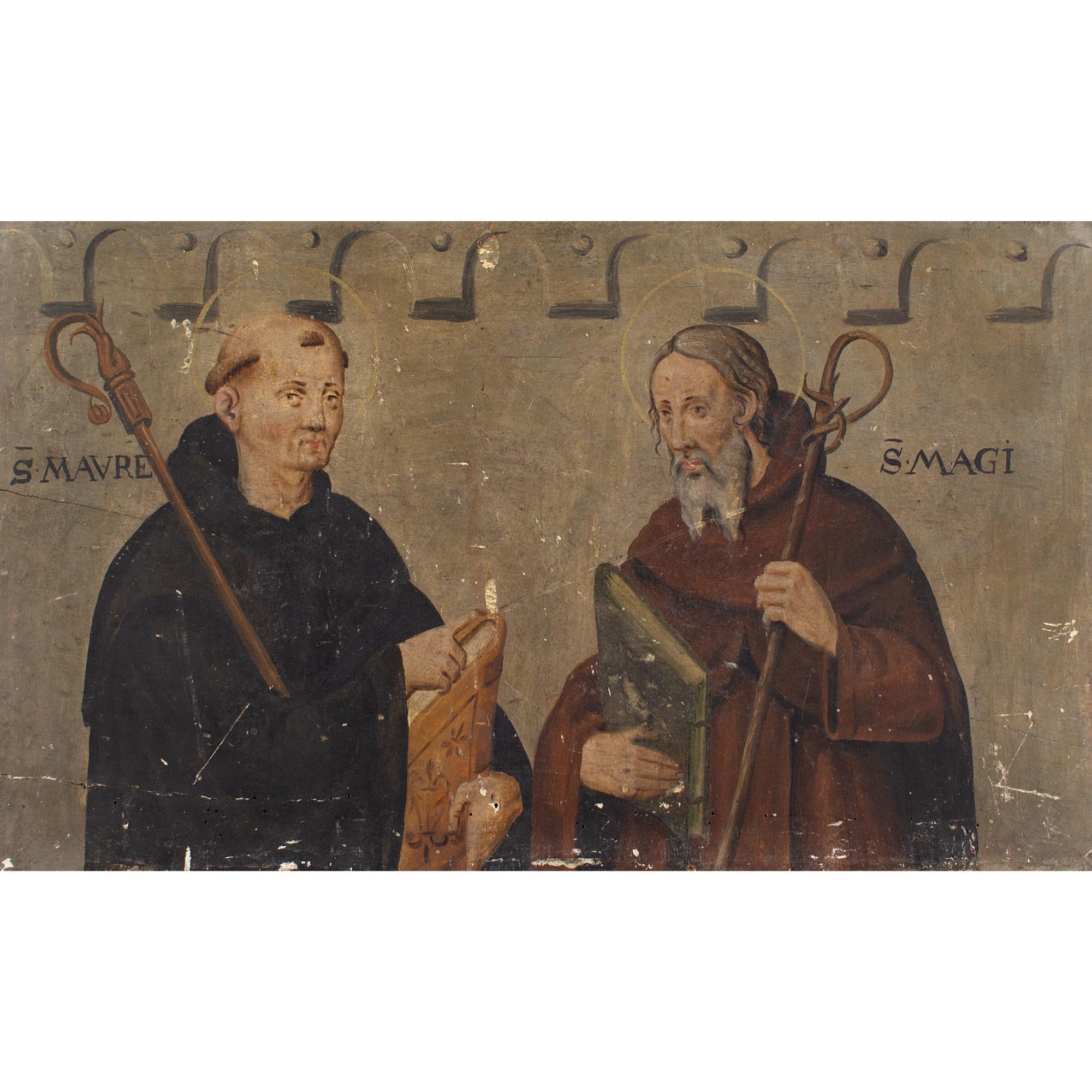 Escuela catalana de finales del siglo XVI, San Magí y San Mauro - Painting de Unknown