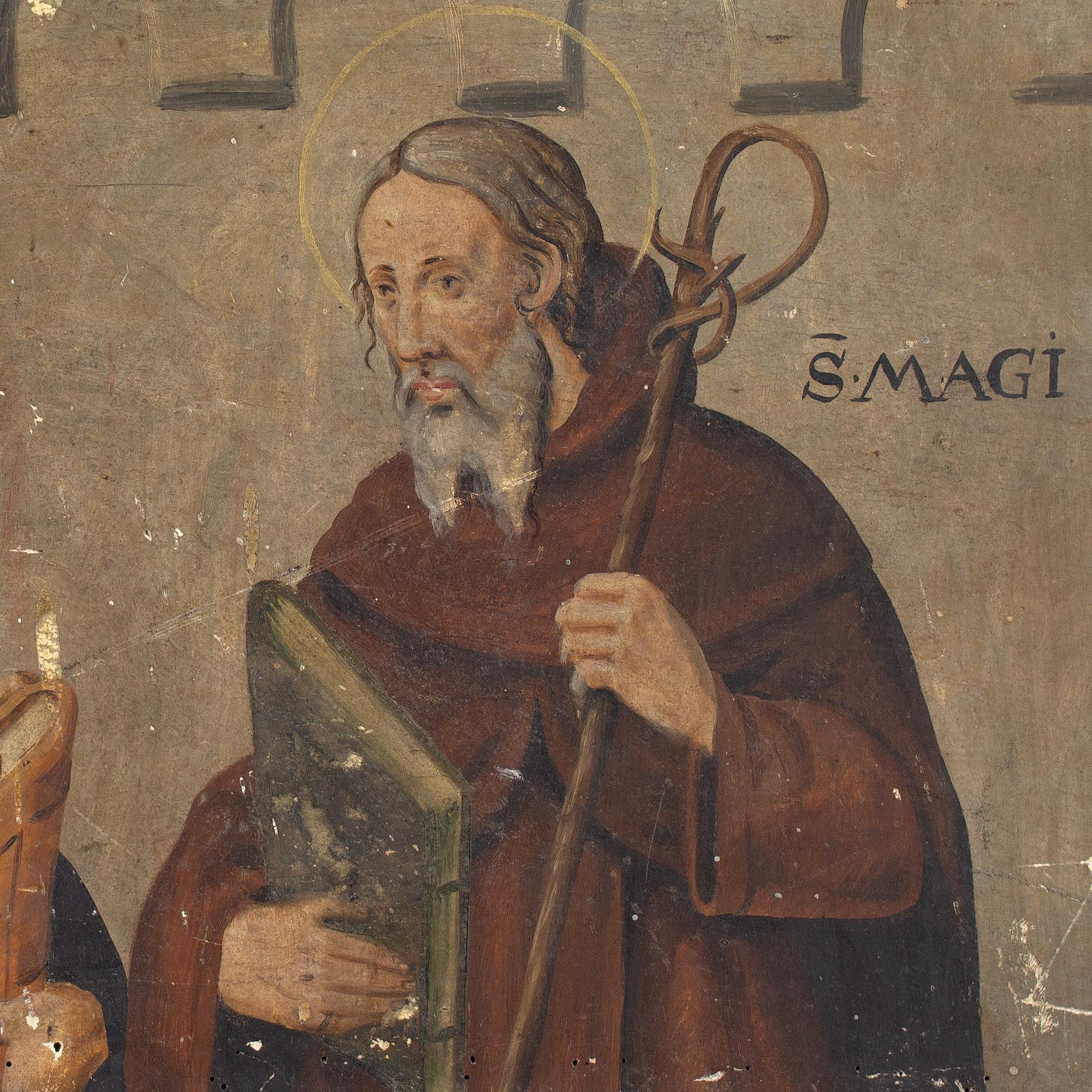 Escuela catalana de finales del siglo XVI, San Magí y San Mauro en venta 4