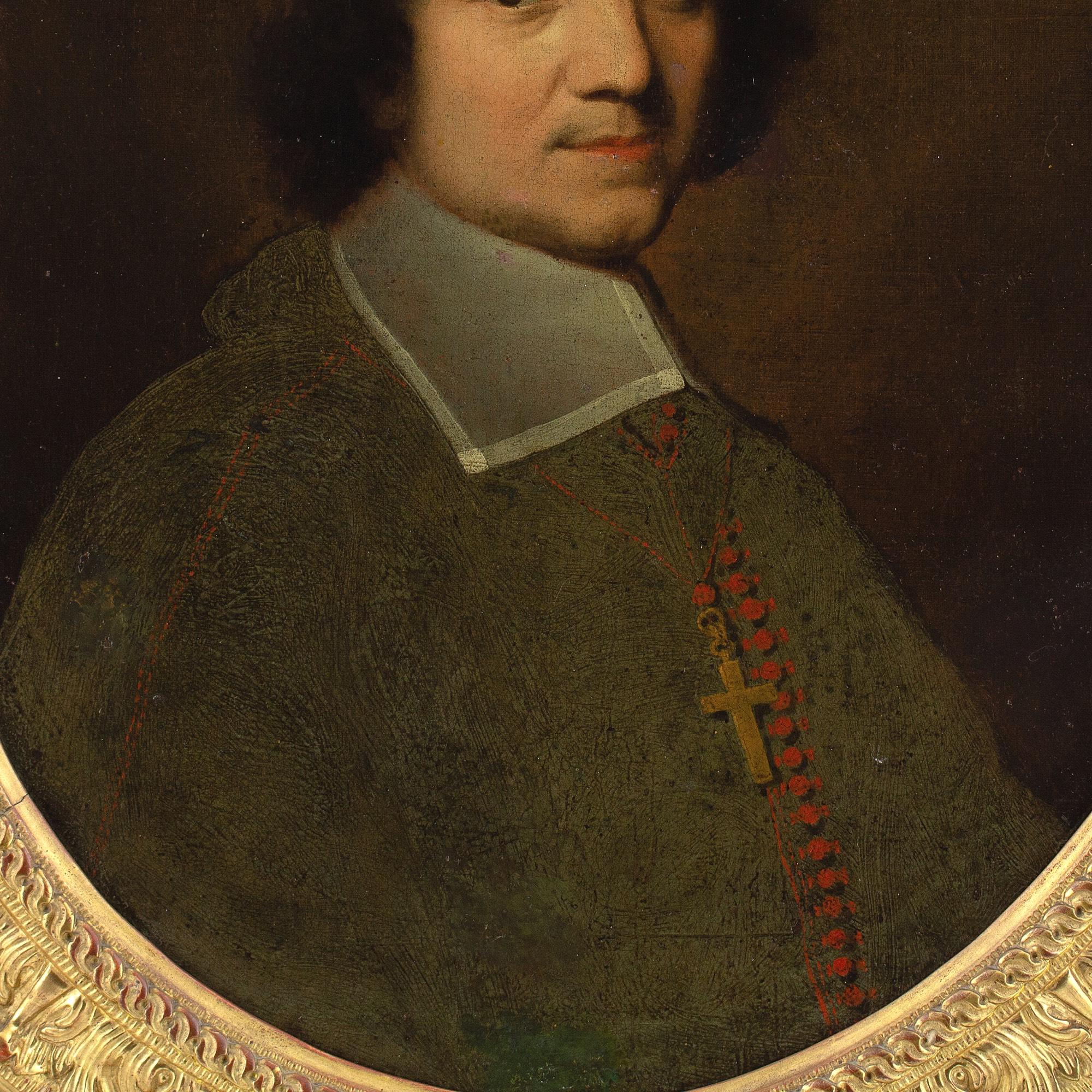 Late 17th-Century Flemish School Portrait Of A Prelate With Black Cassock 2