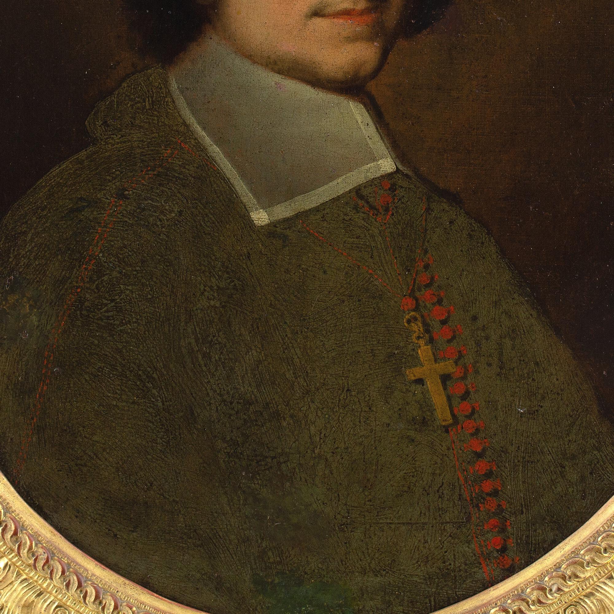 Late 17th-Century Flemish School Portrait Of A Prelate With Black Cassock 4