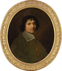 Late 17th-Century Flemish School Portrait Of A Prelate With Black Cassock