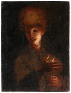 Late 17th century Italian figure painting - Male figure - Oil on canvas LampFire