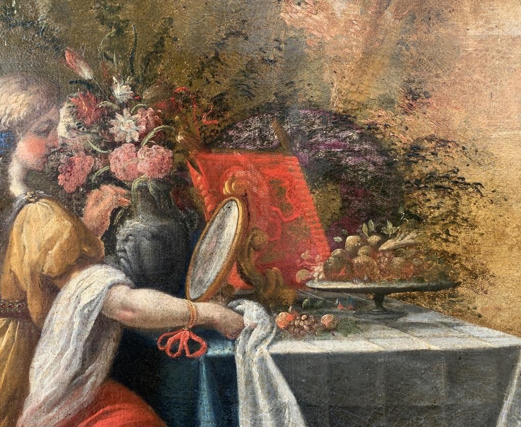 Fin du XVIIe siècle, peinture italienne à figures - Le jardin de la sorcière Falerina en vente 6